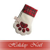 Plaid Pawprint Pet Stocking